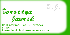 dorottya jamrik business card